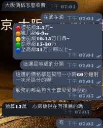 #關於東京大阪的價格透明收費