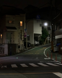 道は静かで、自分の靴音がアスファルトに響くのがはっきり聞こえる。
